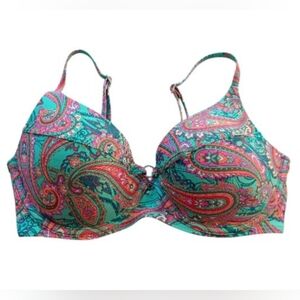 Venice Beach Paisley Print Bikini Top, Size 32D
